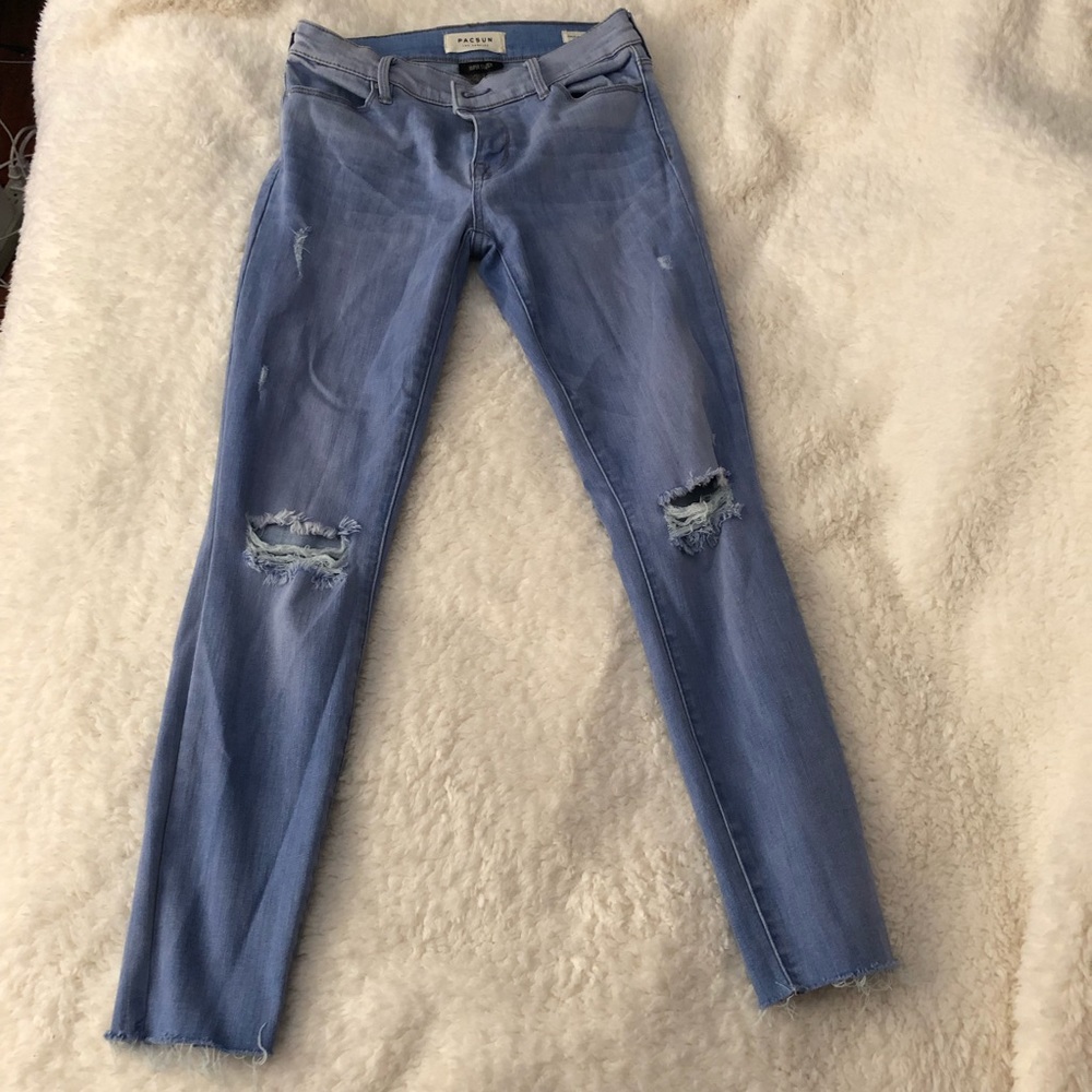 Pacsun frayed ankle jeggings size 25